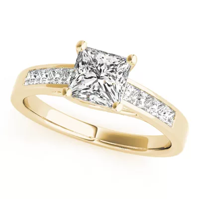 Sicily Princess Cut Engagement Ring With Channel Set Diamonds