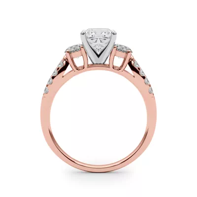 Rosella Three Stone Lab Engagement Ring