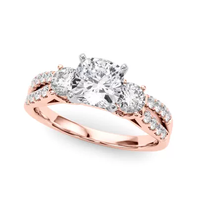 Rosella Three Stone Lab Engagement Ring