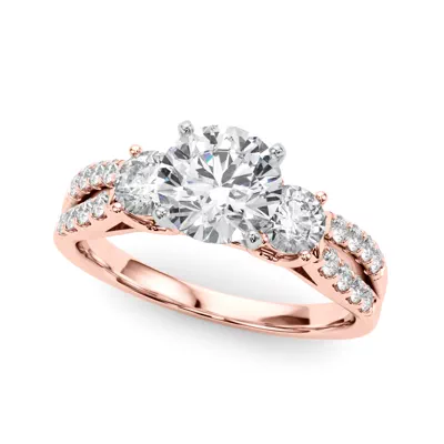 Rosella Three Stone Lab Engagement Ring