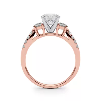 Rosella Three Stone Lab Engagement Ring