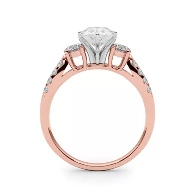 Rosella Three Stone Lab Engagement Ring