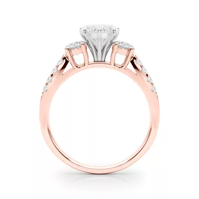 Rosella Three Stone Lab Engagement Ring