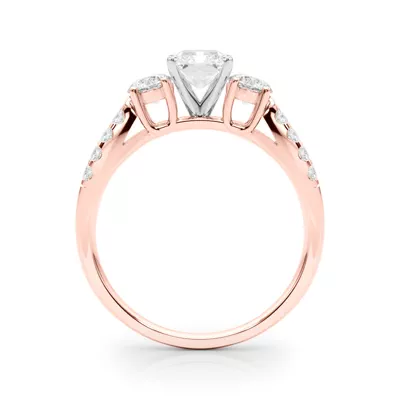Rosella Three Stone Lab Engagement Ring