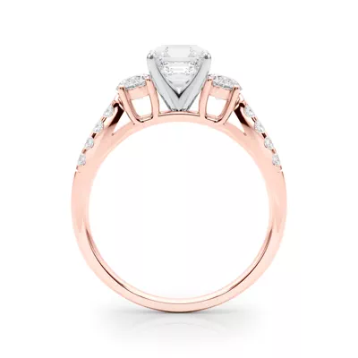 Rosella Three Stone Lab Engagement Ring