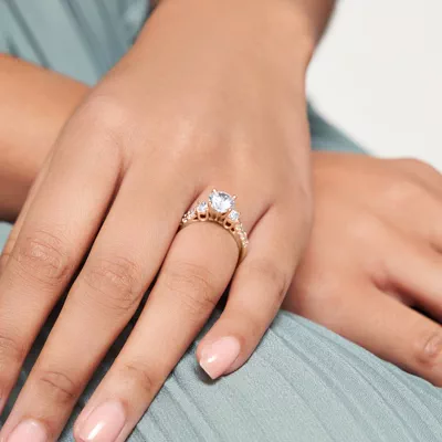 Rosella Three Stone Engagement Ring
