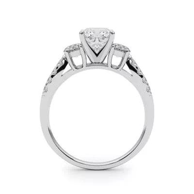 Rosella Three Stone Lab Engagement Ring