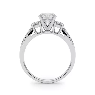 Rosella Three Stone Lab Engagement Ring