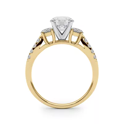 Rosella Three Stone Lab Engagement Ring