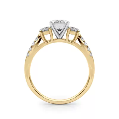 Rosella Three Stone Lab Engagement Ring