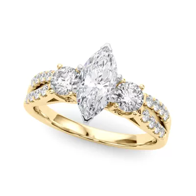 Rosella Three Stone Engagement Ring