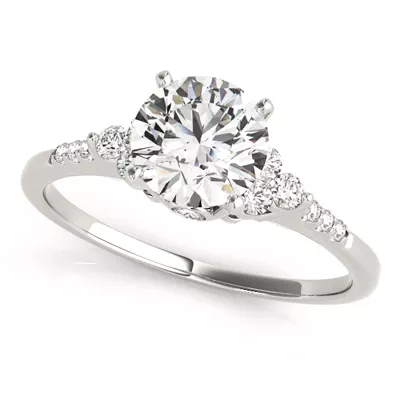 Empress Diamond Cluster Engagement Ring