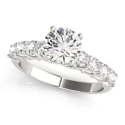 Aimee Single Row Diamond Engagement Ring
