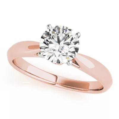 Camden Solitaire Engagement Ring With Peek A Boo Diamonds