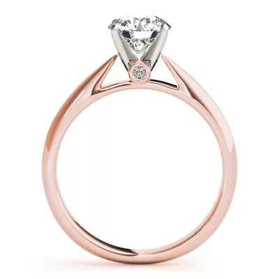 Camden Solitaire Engagement Ring With Peek A Boo Diamonds