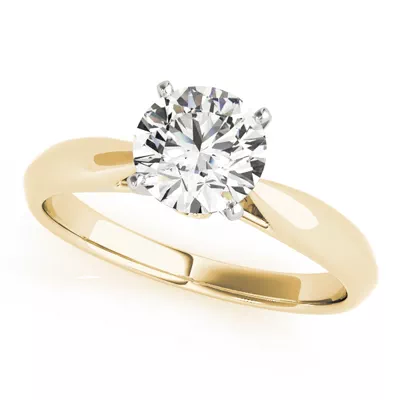 Camden Solitaire Engagement Ring With Peek A Boo Diamonds