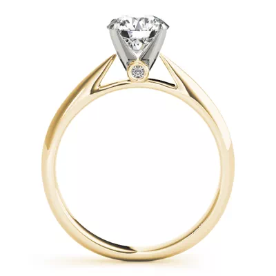 Camden Solitaire Engagement Ring With Peek A Boo Diamonds