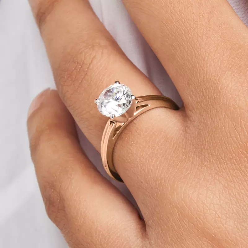 14K Rose Gold Jayden Solitaire Engagement Ring