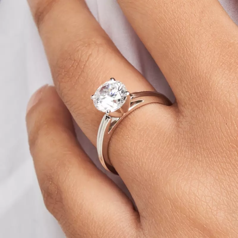 18K White Gold Jayden Solitaire Engagement Ring