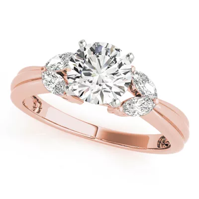 Joyce Marquise Side Stone Engagement Ring