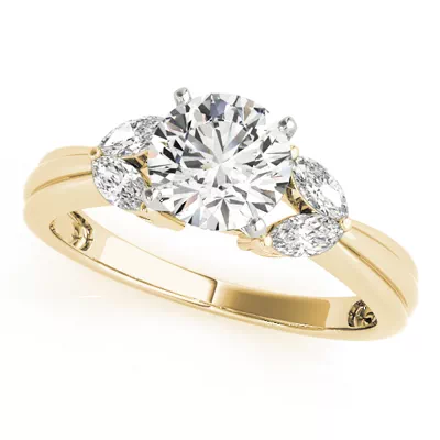 Joyce Marquise Side Stone Engagement Ring