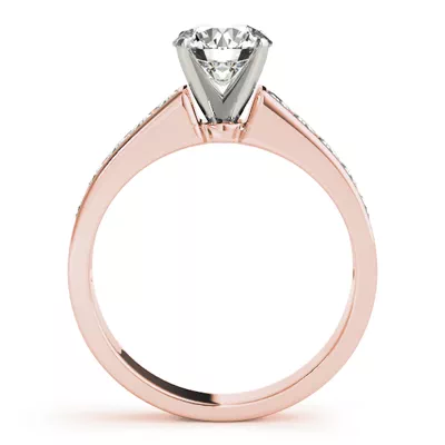 Asta Channel Diamond Engagement Ring With Princess Cuts