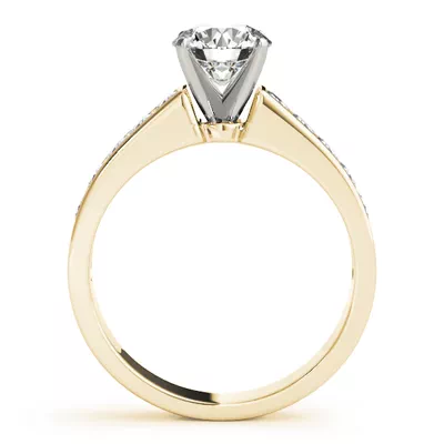 Asta Channel Diamond Engagement Ring With Princess Cuts