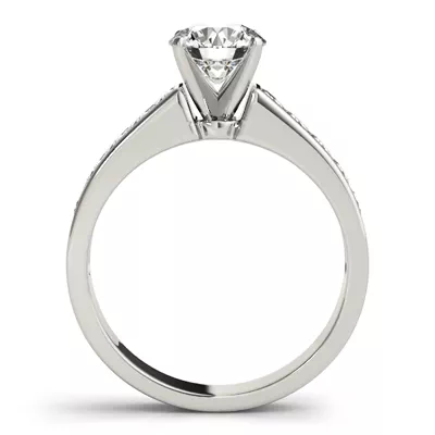 Asta Channel Diamond Engagement Ring With Princess Cuts