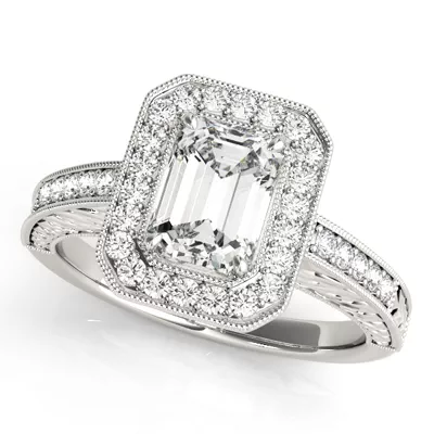 Viola Halo Engagement Ring