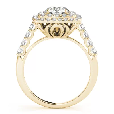 Celestial Double Halo Engagement Ring