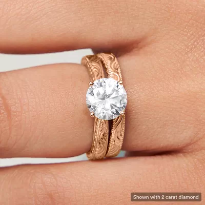 Mila Vintage-Inspired Solitaire Engagement Ring