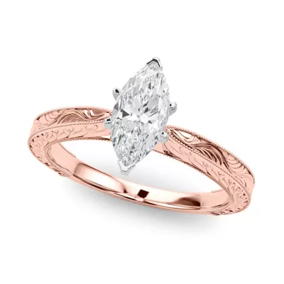 Mila Vintage-Inspired Solitaire Engagement Ring