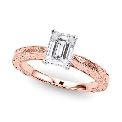 Mila Vintage-Inspired Solitaire Engagement Ring