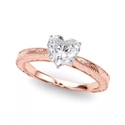 Mila Vintage-Inspired Solitaire Engagement Ring
