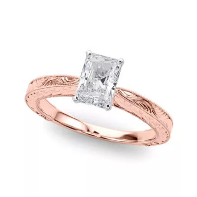 Mila Vintage-Inspired Solitaire Engagement Ring