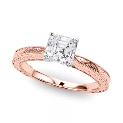 Mila Vintage-Inspired Solitaire Engagement Ring
