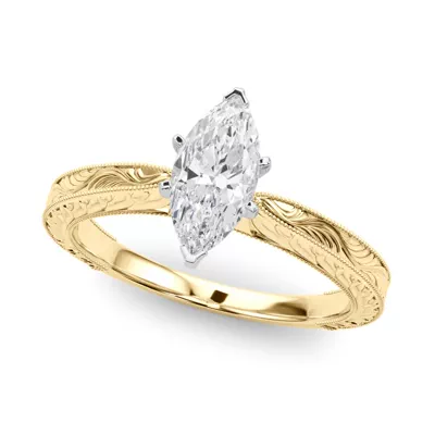 Mila Vintage-Inspired Solitaire Engagement Ring