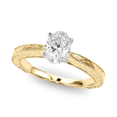 Mila Vintage-Inspired Solitaire Engagement Ring