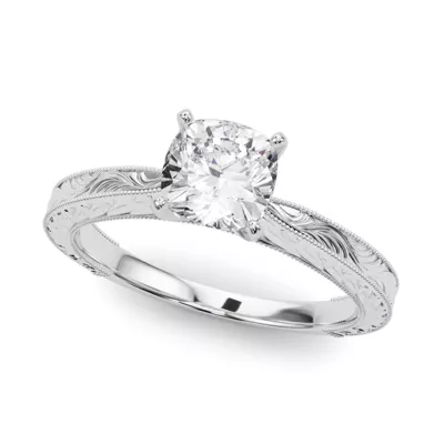 Mila Vintage-Inspired Solitaire Engagement Ring