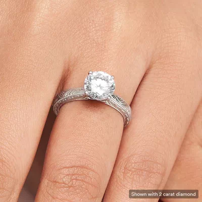 Mila Vintage-Inspired Solitaire Engagement Ring