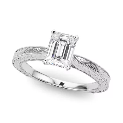 Mila Vintage-Inspired Solitaire Engagement Ring