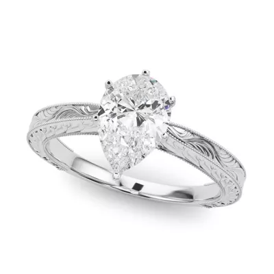 Mila Vintage-Inspired Solitaire Engagement Ring