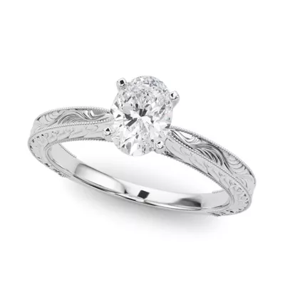Mila Vintage-Inspired Solitaire Engagement Ring