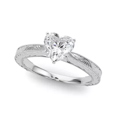 Mila Vintage-Inspired Solitaire Engagement Ring