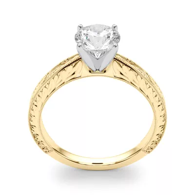 Mila Vintage-Inspired Solitaire Engagement Ring