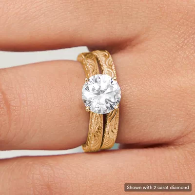 Mila Vintage-Inspired Solitaire Engagement Ring