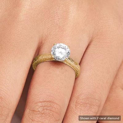 Mila Vintage-Inspired Solitaire Engagement Ring