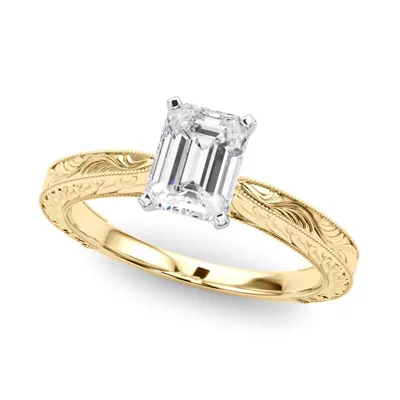 Mila Vintage-Inspired Solitaire Engagement Ring
