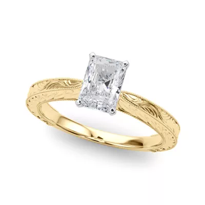 Mila Vintage-Inspired Solitaire Engagement Ring
