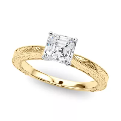 Mila Vintage-Inspired Solitaire Engagement Ring